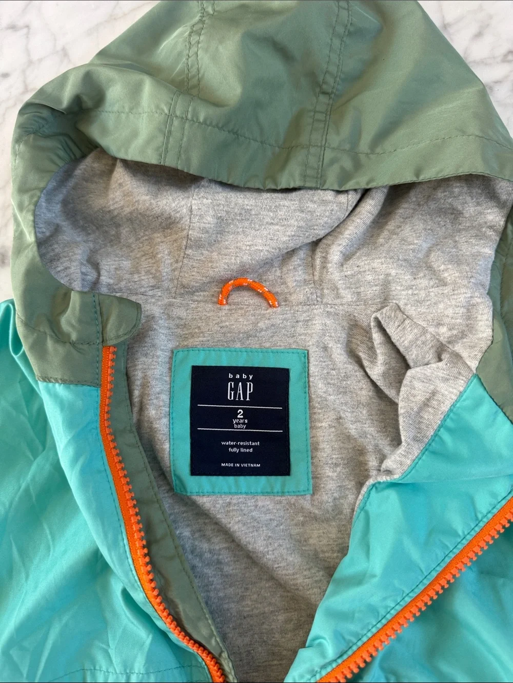 Gap Sz 2T Jersey Lined Colorblock Windbreaker Jacket‎
